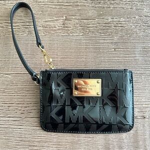 Michael Kors Black Zip Closure Wallet Wristlet